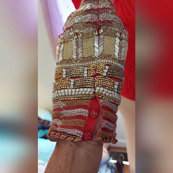 Vintage Beaded Blouse Size M See Below - Picture 10 of 12